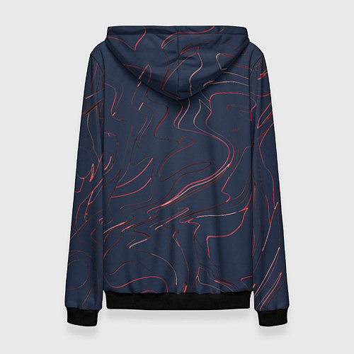 Женская толстовка Линии абстракция темно-серый / 3D-Черный – фото 2