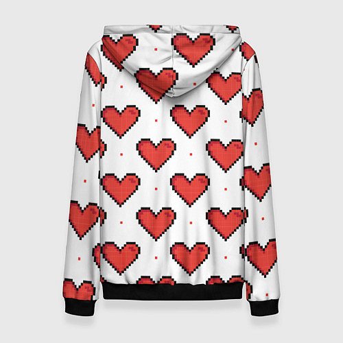 Женская толстовка Pixel heart / 3D-Черный – фото 2