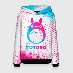Женская толстовка Totoro neon gradient style