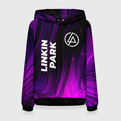 Толстовка-худи женская Linkin Park violet plasma, цвет: 3D-черный