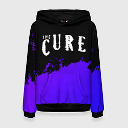 Толстовка-худи женская The Cure purple grunge, цвет: 3D-черный