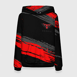 Толстовка-худи женская Heroic black, цвет: 3D-черный