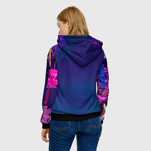 Женская толстовка Геншин Импакт: Райден / 3D-Черный – фото 4