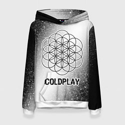 Женская толстовка Coldplay glitch на светлом фоне