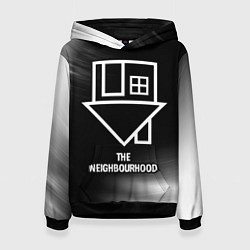 Толстовка-худи женская The Neighbourhood glitch на темном фоне, цвет: 3D-черный