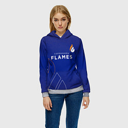 Толстовка-худи женская Форма Copenhagen Flames, цвет: 3D-меланж — фото 2