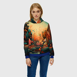 Толстовка-худи женская Загадочное измерение, цвет: 3D-синий — фото 2