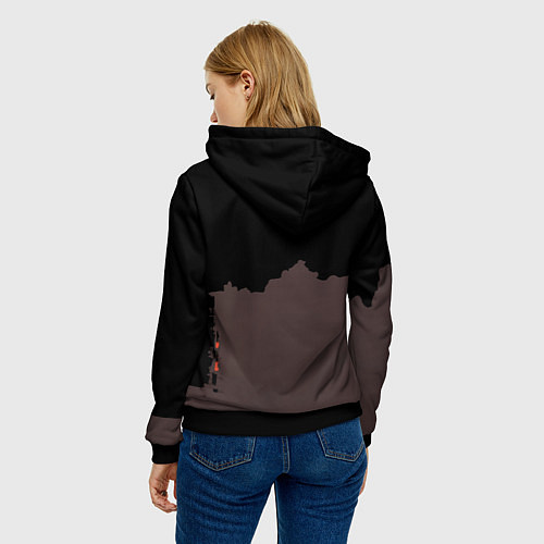 Женская толстовка Кукла Колдуна с черепoм / 3D-Черный – фото 4