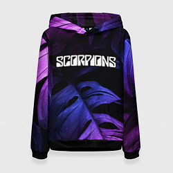 Женская толстовка Scorpions neon monstera