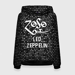 Женская толстовка Led Zeppelin glitch на темном фоне