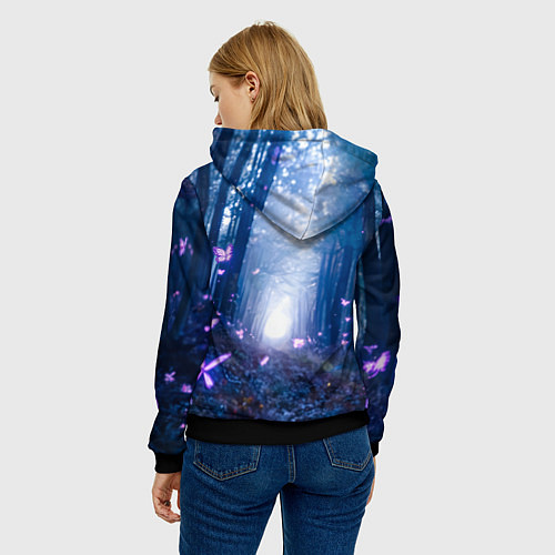 Женская толстовка Шинобу Кочо из Клинка / 3D-Черный – фото 4