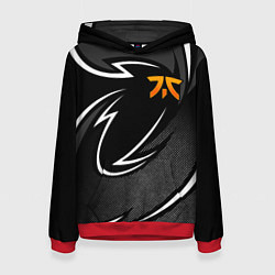 Толстовка-худи женская Fnatic - white line, цвет: 3D-красный