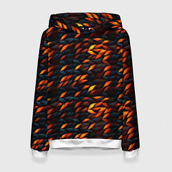 Женская толстовка Black orange texture