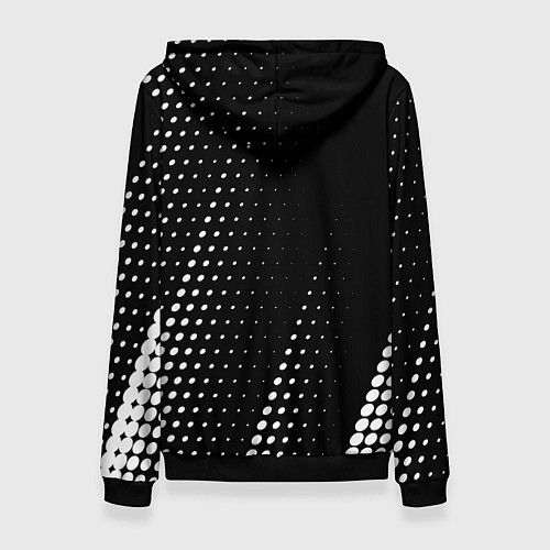 Женская толстовка Totoro glitch на темном фоне: надпись, символ / 3D-Черный – фото 2