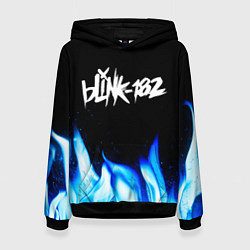 Женская толстовка Blink 182 blue fire