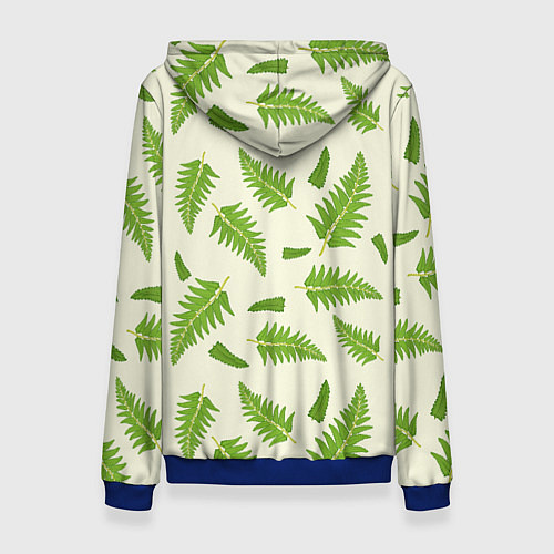 Женская толстовка Лесной зеленый папоротник / 3D-Синий – фото 2