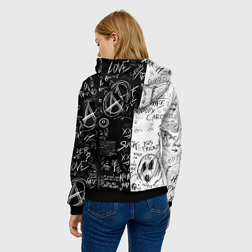 Женская толстовка Мицури Канроджи - Demon slayer / 3D-Черный – фото 4