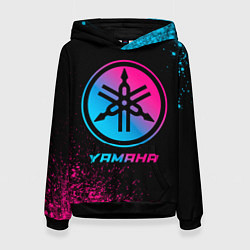 Толстовка-худи женская Yamaha - neon gradient, цвет: 3D-черный