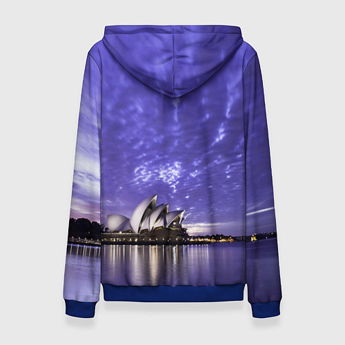 Женская толстовка Сидней в фиолетовом в закате / 3D-Синий – фото 2