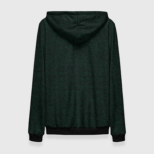 Женская толстовка Текстура рябь темно-зелёный / 3D-Черный – фото 2