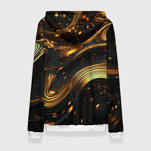 Женская толстовка Жидкое золото / 3D-Белый – фото 2
