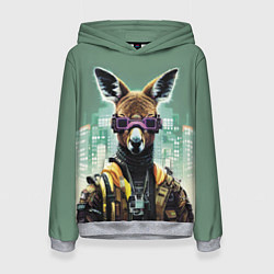Женская толстовка Cool kangaroo - cyberpunk