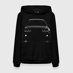 Толстовка-худи женская BMW in the dark, цвет: 3D-черный