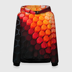 Женская толстовка Hexagon orange