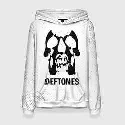 Женская толстовка Deftones glitch на светлом фоне