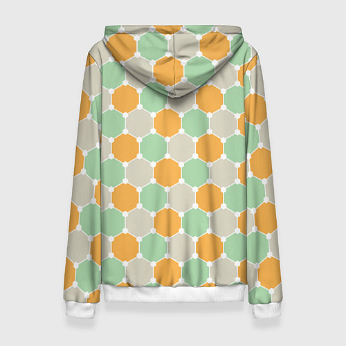 Женская толстовка Grey yellow green style / 3D-Белый – фото 2