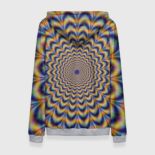 Женская толстовка Гипнотический рисунок / 3D-Меланж – фото 2