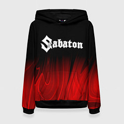 Толстовка-худи женская Sabaton red plasma, цвет: 3D-черный