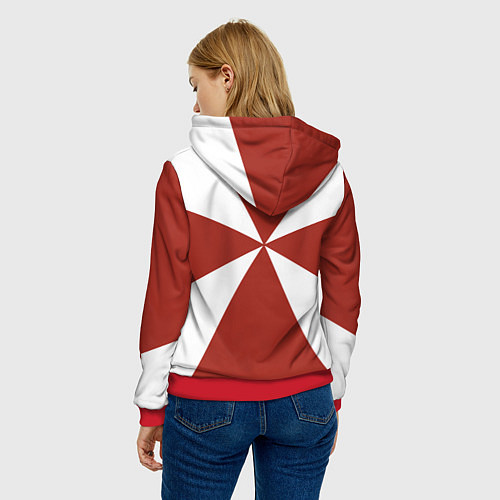 Женская толстовка Росгвардия - герб / 3D-Красный – фото 4