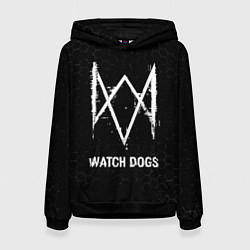 Женская толстовка Watch Dogs glitch на темном фоне