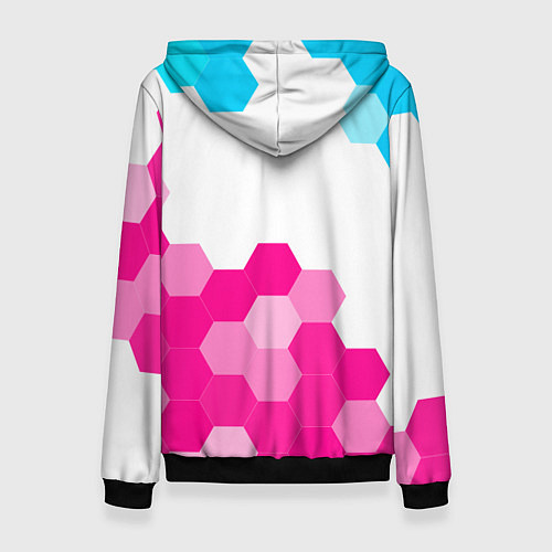 Женская толстовка FAW neon gradient style: символ сверху / 3D-Черный – фото 2