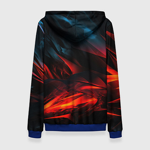 Женская толстовка Red black abstract / 3D-Синий – фото 2