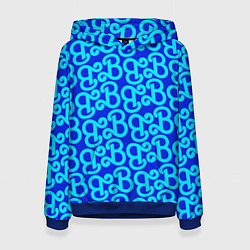 Женская толстовка Логотип Барби - синий паттерн