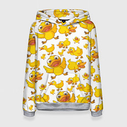 Толстовка-худи женская Yellow ducklings, цвет: 3D-меланж