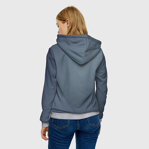 Женская толстовка Мордочка маленького енота / 3D-Меланж – фото 4