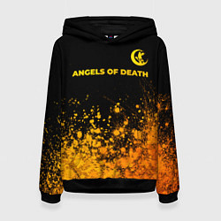 Женская толстовка Angels of Death - gold gradient: символ сверху