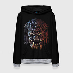 Толстовка-худи женская Predator - skull, цвет: 3D-меланж