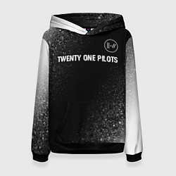 Женская толстовка Twenty One Pilots glitch на темном фоне: символ св