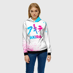 Толстовка-худи женская Akira neon gradient style, цвет: 3D-черный — фото 2