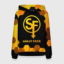 Толстовка-худи женская Sally Face - gold gradient, цвет: 3D-черный
