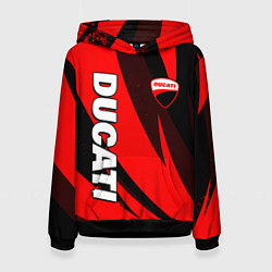 Женская толстовка Ducati - красные волны