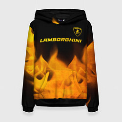 Женская толстовка Lamborghini - gold gradient: символ сверху