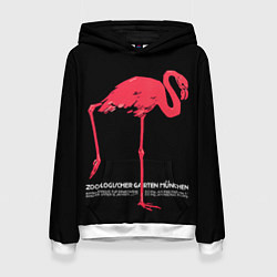 Толстовка-худи женская Фламинго - Мюнхен, цвет: 3D-белый