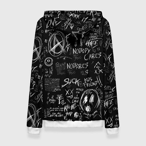 Женская толстовка Токийский гуль - Dead inside mood / 3D-Белый – фото 2