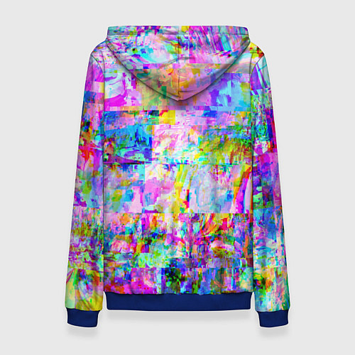 Женская толстовка Яркий неоновый абстрактный Glitch / 3D-Синий – фото 2