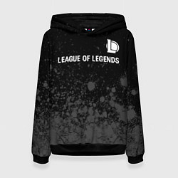 Женская толстовка League of Legends glitch на темном фоне: символ св